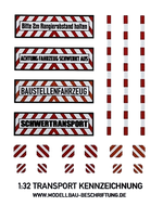 Lade das Bild in den Galerie-Viewer, Waterslide Decal 1:32 - 19tlg. Schwertransport MarGe Welly Actros MAN Scania Modellbau Beschriftung
