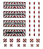 Lade das Bild in den Galerie-Viewer, Waterslide Decal 1:32 - 19tlg. Schwertransport MarGe Welly Actros MAN Scania Modellbau Beschriftung
