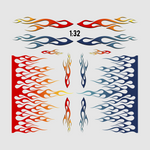 Lade das Bild in den Galerie-Viewer, Waterslide Decal 1:32 Flammen Flames Rod Racing Carrera Cars Slotcar USA NASCAR Modellbau Beschriftung
