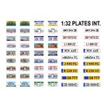 Lade das Bild in den Galerie-Viewer, Waterslide Decal 1:32 Kennzeichen International Truck LKW PKW - USA Austria NL Modellbau Beschriftung
