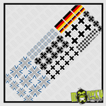 Lade das Bild in den Galerie-Viewer, Waterslide Decal 1:32 Set A Bundeswehrkreuz Panzer LKW Armee Panzerbattalion Modellbau Beschriftung
