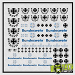 Lade das Bild in den Galerie-Viewer, Waterslide Decal 1:32 Set B Bundeswehrkreuz Panzer LKW Armee Panzerbattalion Modellbau Beschriftung
