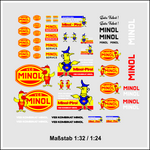 Lade das Bild in den Galerie-Viewer, Waterslide Decal 1:32 bis 1:24 DDR VEB MINOL Set B W50 Truck LKW Multicar Pirol Modellbau Beschriftung

