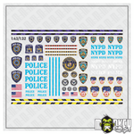 Lade das Bild in den Galerie-Viewer, Waterslide Decal 1:43 - 1:32 NYPD FDNY New York Police &amp; Fire Dep. USA V8 Modellbau Beschriftung
