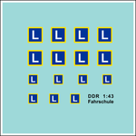 Lade das Bild in den Galerie-Viewer, Waterslide Decal 1:43 - 15tlg. DDR Fahrschule W50 Truck LKW Lada Wartburg Modellbau Beschriftung
