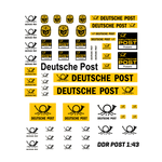 Lade das Bild in den Galerie-Viewer, Waterslide Decal 1:43 - DDR Post Poststelle - B1000 Trabant Modellbahn Modellbau Beschriftung
