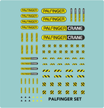 Lade das Bild in den Galerie-Viewer, Waterslide Decal 1:50 - 1:32 - 94tlg. Baufahrzeuge LKW Kran Palfinger Modellbau Beschriftung
