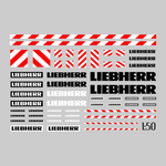 Lade das Bild in den Galerie-Viewer, Waterslide Decal 1:50 - LIEBHERR Kran Baumaschine LKW Radlader Modellbahn Modellbau Beschriftung
