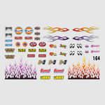 Lade das Bild in den Galerie-Viewer, Waterslide Decal 1:64 Hotwheels Slotcar Racing Modellbau USA V8 Muscle Cars Modellbau Beschriftung
