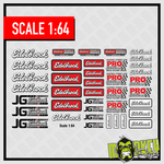 Lade das Bild in den Galerie-Viewer, Waterslide Decal 1:64 Hotwheels Slotcar Racing USA V8 Muscle Cars Speed Modellbau Beschriftung
