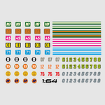 Lade das Bild in den Galerie-Viewer, Waterslide Decal 1:64 Startnummer Racing Carrera Cars Slotcar USA NASCAR Modellbau Beschriftung
