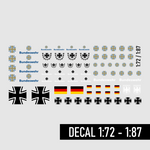 Lade das Bild in den Galerie-Viewer, Waterslide Decal 1:72 - 1:87 Bundeswehrkreuz Panzer LKW Armee Panzerbattalion B Modellbau Beschriftung
