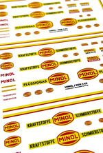 Lade das Bild in den Galerie-Viewer, Waterslide Decal 1:87 - 31tlg. DDR VEB Minol Benzin Kamaz W50 Truck LKW Multicar Modellbau Beschriftung
