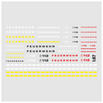 Lade das Bild in den Galerie-Viewer, Waterslide Decal 1:87 - DDR BRD Feuerwehr Löschfahrzeug 112 Einsatzfahrzeug Modellbau Beschriftung
