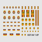 Lade das Bild in den Galerie-Viewer, Waterslide Decal 1:87 DDR GST / AV Armeesportvereinigung LKW Modellbahn Spur H0 Modellbau Beschriftung
