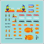 Lade das Bild in den Galerie-Viewer, Waterslide Decal 1:87 - DDR VEB MINOL Set B - W50 Truck LKW Multicar Pirol Modellbau Beschriftung
