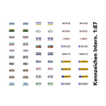 Lade das Bild in den Galerie-Viewer, Waterslide Decal 1:87 Kennzeichen International Truck LKW PKW - USA Austria NL Modellbau Beschriftung
