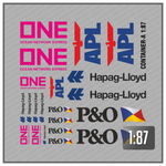 Lade das Bild in den Galerie-Viewer, Waterslide Decal 1:87 SPUR H0 - Container Eisenbahn Modellbahn See - Set A Modellbau Beschriftung
