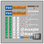 Lade das Bild in den Galerie-Viewer, Waterslide Decal 1:87 SPUR H0 - Container Eisenbahn Modellbahn See - Set B Modellbau Beschriftung
