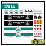 Lade das Bild in den Galerie-Viewer, Waterslide Decal 1:87 Tankcontainer DDR VEB BUNA Schkopau - Zug LKW Gas Benzin Modellbau Beschriftung
