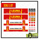 Lade das Bild in den Galerie-Viewer, Waterslide Decal 1:87 Tankcontainer DDR VEB LEUNA WERKE - Zug LKW Gas Benzin Modellbau Beschriftung
