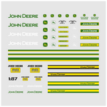 Lade das Bild in den Galerie-Viewer, Waterslide Decal 1:87 - Traktoren Deere Landmaschinen Landwirt - Modellbahn Modellbau Beschriftung
