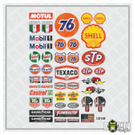 Lade das Bild in den Galerie-Viewer, Youngtimer Modellbau RC 1:32 bis 1:18 Aufkleber Set Universal MOTUL TAG 76 RC Modellbau Beschriftung
