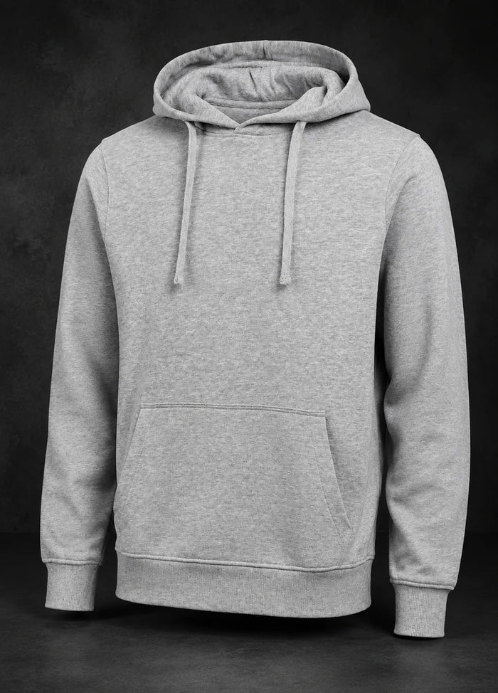 Hoodie in Grau Melange