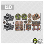 Lade das Bild in den Galerie-Viewer, RC Gas Monkey Aufkleber Sticker Set 1:10 Hotrod USA Texas Pickup Modellbau

