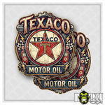 Lade das Bild in den Galerie-Viewer, Texaco Motor Oil Vintage Aufkleber 2er Set Retro Racing Garage Werkstatt
