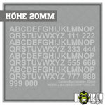 Lade das Bild in den Galerie-Viewer, Aufkleber 134teilig Modellbau RC Slotcar Bahn Zahlen Buchstaben Sticker 20mm
