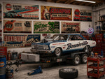 Lade das Bild in den Galerie-Viewer, 7tlg. Aufkleber Werkstattbanner 1:32 1:24 Carrera Slotcar Garage Diorama Set F
