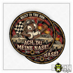 Lade das Bild in den Galerie-Viewer, 2er Set DDR Oldschool Aufkleber Ach Du Meine Nase Ostalgie Kult Ostdeutschland
