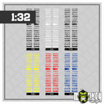 Lade das Bild in den Galerie-Viewer, Sponsoren Sticker Set 1:32 – Motorsport Racing Style Decal Rennsport Slotcar
