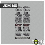 Lade das Bild in den Galerie-Viewer, JDM Asia Drift Sponsoren Aufkleber Japan 1:10 Fast &amp; Furious RC Modellbau Set
