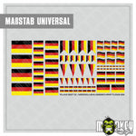 Lade das Bild in den Galerie-Viewer, 96x Deutschland Flaggen Wimpel Aufkleber Sticker Modellbau 1:10 1:14 Universal
