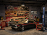 Lade das Bild in den Galerie-Viewer, 4tlg. Vintage Garagenbanner 1:32 1:24 Carrera Slotcar Werkstatt Diorama Retro E
