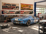 Lade das Bild in den Galerie-Viewer, 4tlg. Vintage Garagenbanner 1:32 1:24 Carrera Slotcar Werkstatt Diorama Retro E
