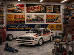 Lade das Bild in den Galerie-Viewer, 6tlg. Vintage Werkstattbanner 1:32 1:24 Carrera Slotcar Garage Diorama Set A
