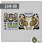 Lade das Bild in den Galerie-Viewer, Scania Greif V8 1:14 Tamiya Aufkleber LKW Truck Modellbau Sticker Set
