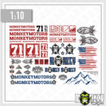 Lade das Bild in den Galerie-Viewer, RC Crawler Aufkleber Set A 1:10 1:14 Monkeymotors Offroad Modellbau Sticker #71
