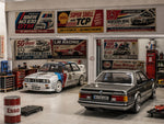 Lade das Bild in den Galerie-Viewer, 7tlg. Retro Garagen Banner Set 1:32 1:24 Carrera Slotcar Modellbau Diorama B
