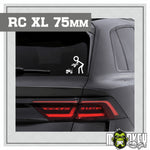 Lade das Bild in den Galerie-Viewer, 2er Set lustige Auto Aufkleber Strichmännchen RC Car Heckscheibe Tuning 75 mm XL
