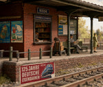 Lade das Bild in den Galerie-Viewer, LGB Bahnhofsschilder Set 1:22,5 Epoche III Aufkleber Gartenbahn Beschriftung
