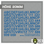 Lade das Bild in den Galerie-Viewer, Aufkleber 134teilig Modellbau RC Slotcar Bahn Zahlen Buchstaben Sticker 20mm
