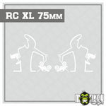 Lade das Bild in den Galerie-Viewer, 2er Set lustige Auto Aufkleber Strichmännchen RC Car Heckscheibe Tuning 75 mm XL

