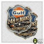 Lade das Bild in den Galerie-Viewer, Gulf 24h Du Mans Racing Legends Aufkleber 2er Set Vintage Motorsport Retro
