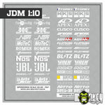 Lade das Bild in den Galerie-Viewer, 2er Set JDM Asia Drift Sponsoren Aufkleber 1:10 JDM Tuning RC Modellbau Sticker
