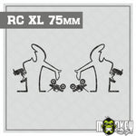 Lade das Bild in den Galerie-Viewer, 2er Set lustige Auto Aufkleber Strichmännchen RC Car Heckscheibe Tuning 75 mm XL
