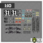 Lade das Bild in den Galerie-Viewer, RC Crawler Aufkleber Set C 1:10 1:14 Monkeymotors Offroad Modellbau Sticker
